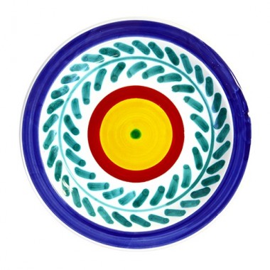 Handmade sicilian ceramic round plate Selinunte PTSE De Simone Pottery Handmade sicilian ceramic round plate Selinunte PTSE De Simone Pottery
